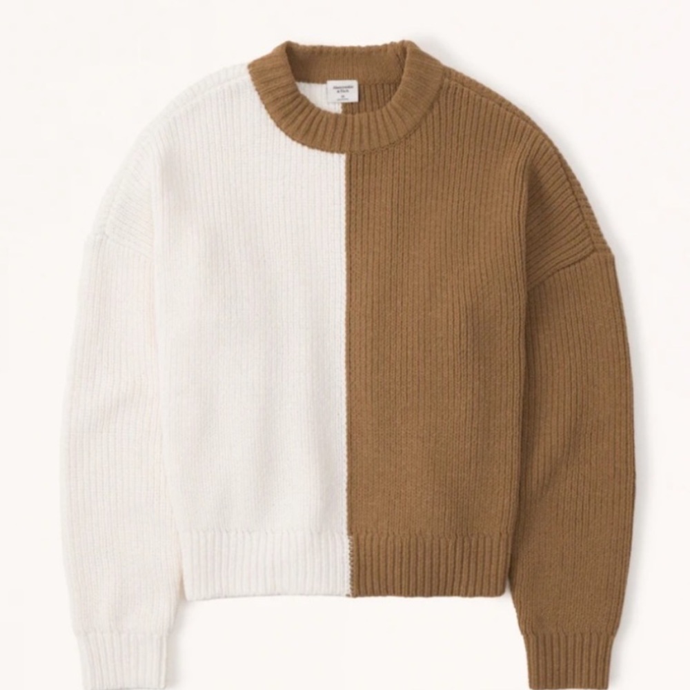 NWOT Abercrombie Spliced Classic Crew Sweater